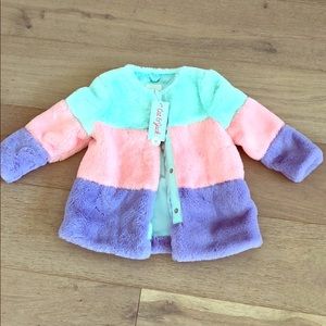 Little girls fur coat